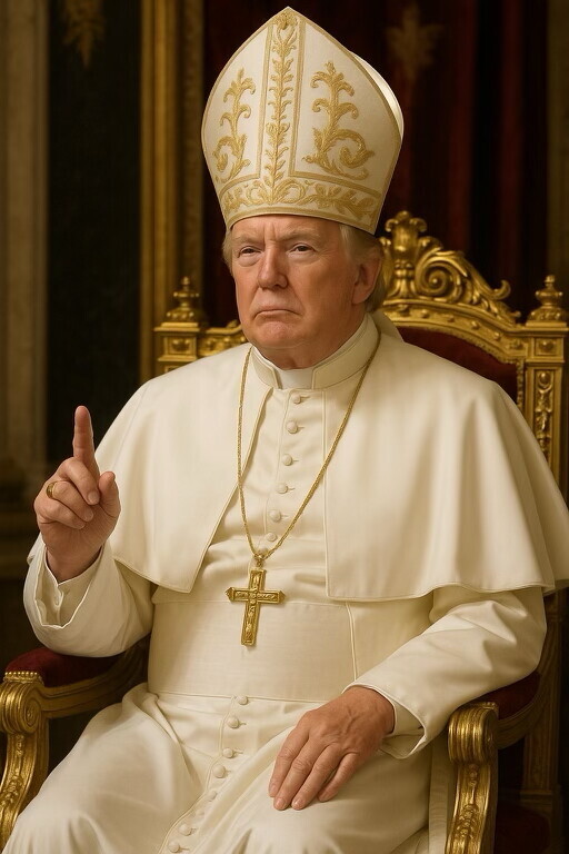 Imagen de Trump vestido como Papa